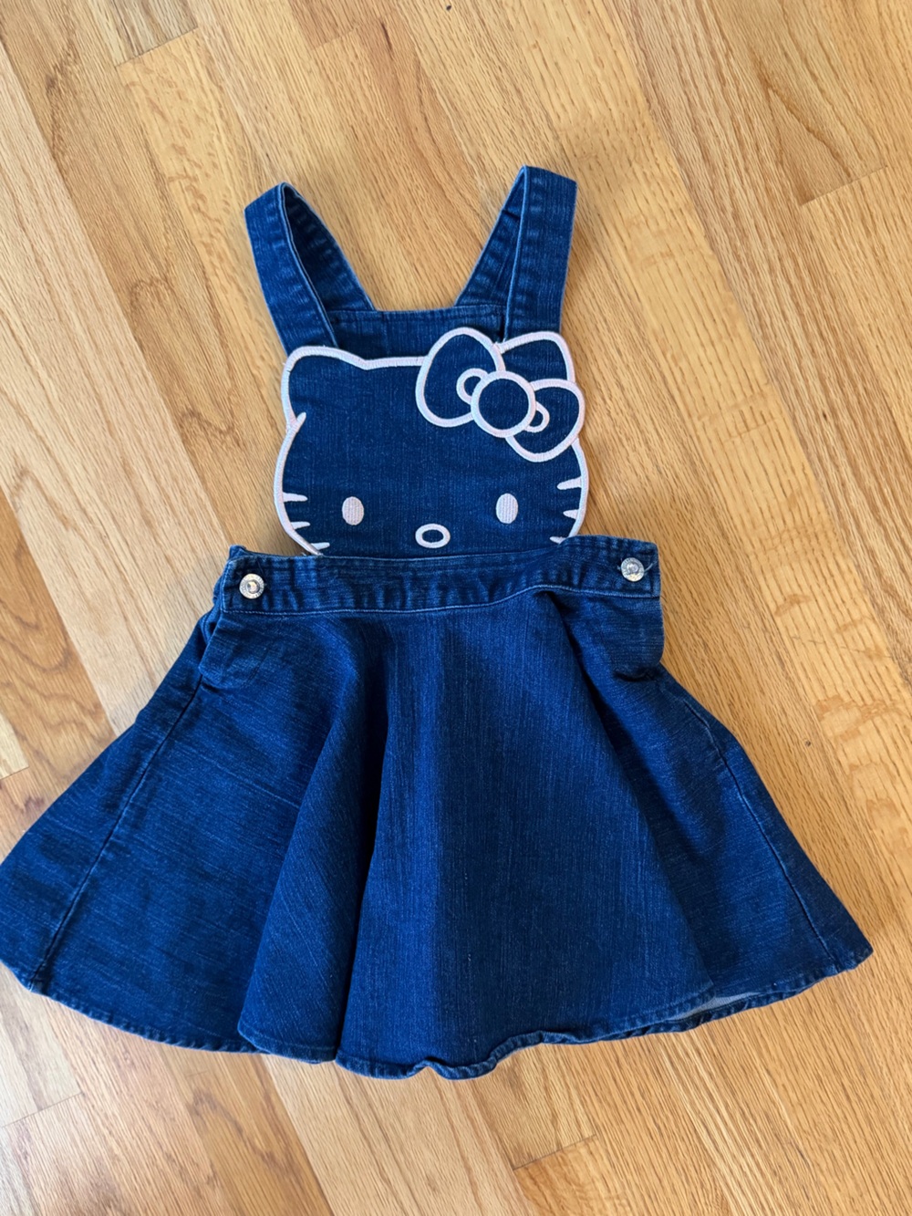 Hello Kitty Girls' Denim Skirt Overall - Sz 4